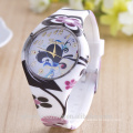 colorful rainbow silicone rubber band watch, kids children girls watches wholesale promotional gifts made in China